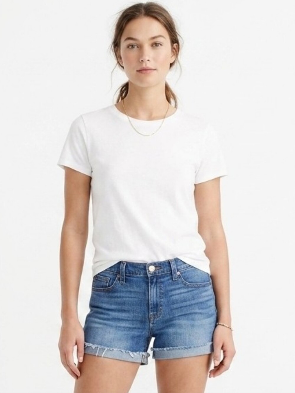 J.CREW Denim Shorts Raw Cuff Jean Shorts Size 29